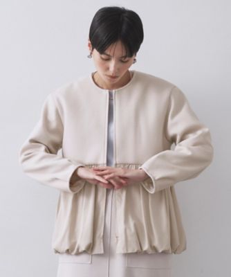 OPAQUE.CLIP (Women)/オペークドットクリップ ウールライクペプラムドッキングアウター(2002545143) ベージュ051 コート・ジャケット【三越伊勢丹/公式】