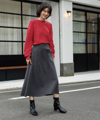 ウールライクフレアスカート【洗濯機OK】（2002545144