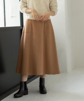 OPAQUE.CLIP (Women)/オペークドットクリップ ウールライクフレアスカート(2002545144) チャ041 ロングスカート【三越伊勢丹/公式】