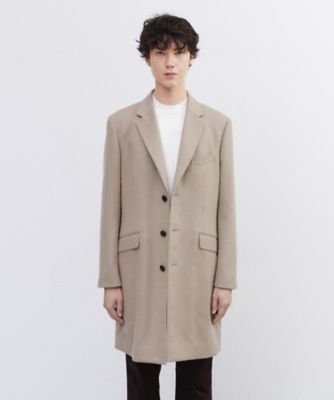 【極美品】カシミヤ混　マッキントッシュ　チェスターコート　千鳥　白　黒　38 カシミヤブレンド ビーバー調チェスターコート