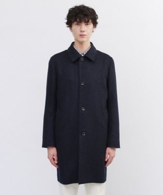 カシミヤブレンド ビーバー調ステンカラーコート