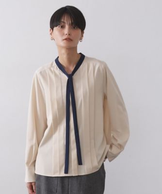 OPAQUE.CLIP (Women)/オペークドットクリップ バイカラーボウタイブラウス(2002545169) ベージュ551 トップス【三越伊勢丹/公式】