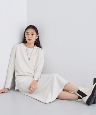 SETUP可能／洗える／UVケア】ライトジャージ セミフレア