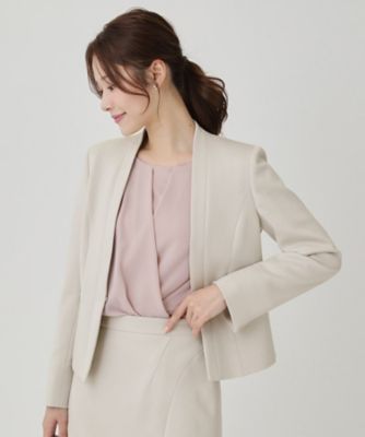 クードシャンス　ウールジャージ素材のジャケット＋スカート2タイプ　新品同様 クードシャンス ウールジャージ素材のジャケット＋スカート2