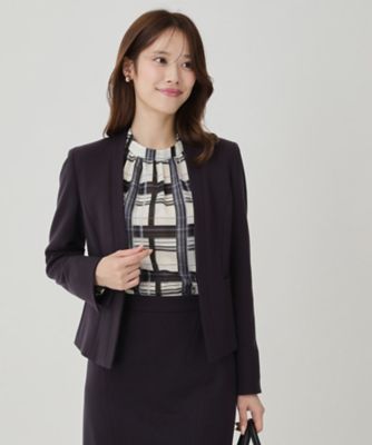 日本製／セットアップ可】ジャージ素材のカラーレスジャケット