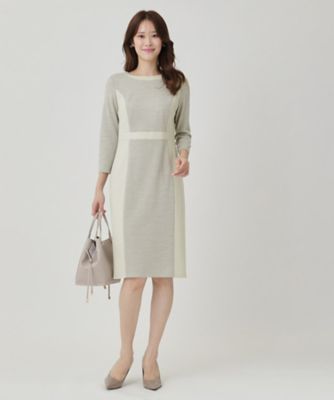 日本製／ラメ混】ジャージ素材タイトシルエットワンピース