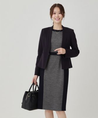 日本製／ラメ混】ジャージ素材タイトシルエットワンピース