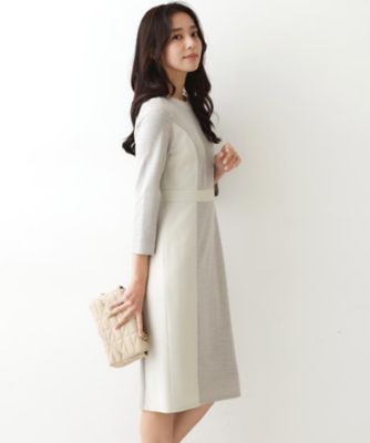 日本製／ラメ混】ジャージ素材タイトシルエットワンピース