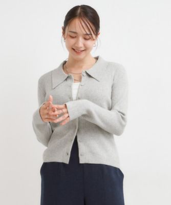 カジュアルながらも上品な 襟付きリブニット（2002545546