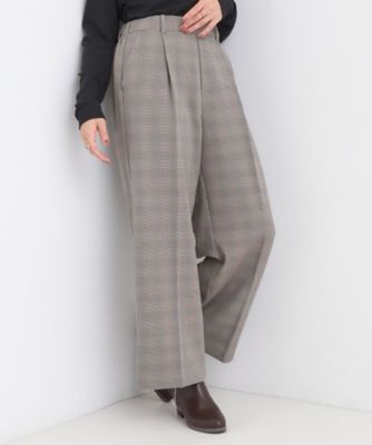 ＜SHOO LA RUE (Women)＞【洗える／Ｓ－ＬＬ／セットアップ可】脚のラインをきれいに魅せる　センタープレスワイドパンツ（２００２５４５５６３）