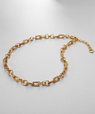 ＜COCOHNIK ONKITSCH (Women)＞シルバー　ミックスチェーン　ダブルリンクネックレス　ＧＰ（２００２５４５５９０）