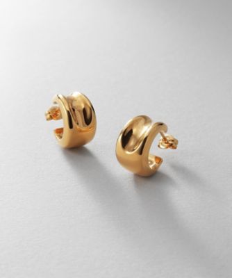 ＜COCOHNIK ONKITSCH (Women)＞シルバー　コンケイブピアス　ＧＰ（２００２５４５５９８）