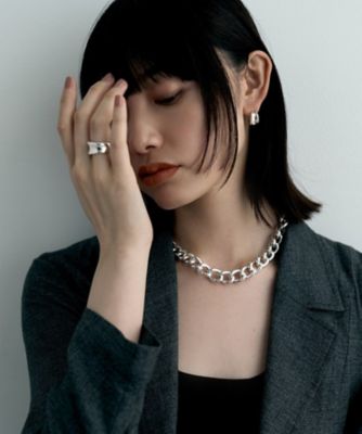 シルバー コンケイブピアス（2002545599） | COCOHNIK