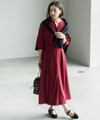 新品タグ付★BORDERS at BALCONY★ウールフレアワンピース赤 38 ボーダーズアットバルコニー BORDERS at BALCONY 赤い ワンピース