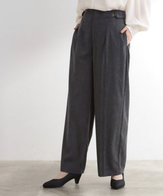 y2k OAKLEY 光沢コーデュロイ パンツ 立体裁断 ワイドフレア ブラック コーデュロイワイドパンツ【洗濯機OK】（2002543614