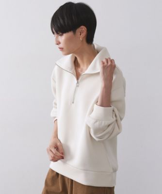 ハーフジップトップス／セットアップ対応可【洗濯機OK