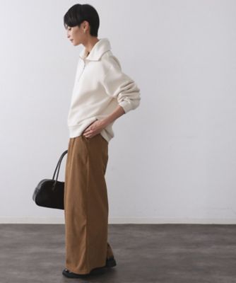 ハーフジップトップス／セットアップ対応可【洗濯機OK