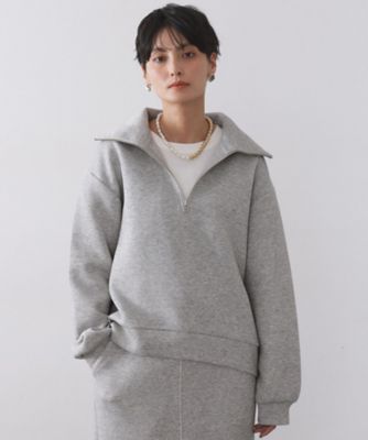 OPAQUE.CLIP (Women)/オペークドットクリップ ハーフジップトップス/セットアップ対応可(2002545634) グレー012 【三越伊勢丹/公式】