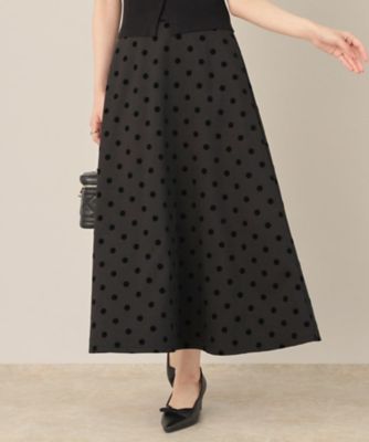 フロッキードットフレアスカート（2002545639） | COUTURE