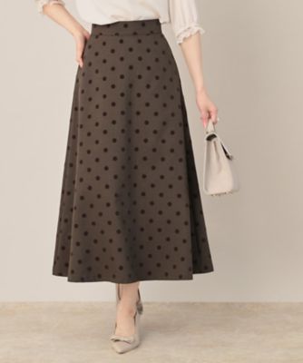 フロッキードットフレアスカート（2002545639） | COUTURE