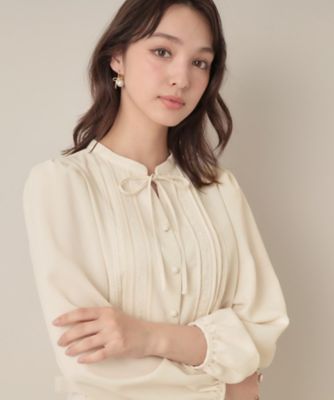 大人可愛い・通勤】ピンタックレースブラウス（2002545640