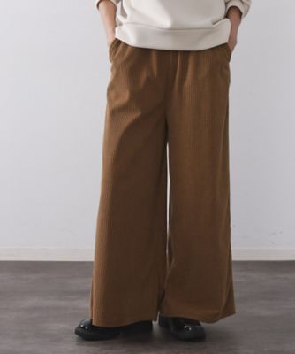 OPAQUE.CLIP (Women)/オペークドットクリップ ゴーデュロイジャージイージーワイドパンツ(2002545641) チャ041 パンツ・ズボン【三越伊勢丹/公式】