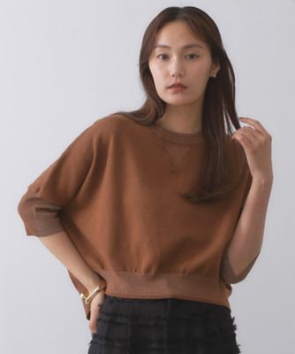 【SALE】OPAQUE.CLIP (Women)/オペークドットクリップ スウェットライクドルマンスリーブニット(2002545643) チャ044 トップス【三越伊勢丹/公式】