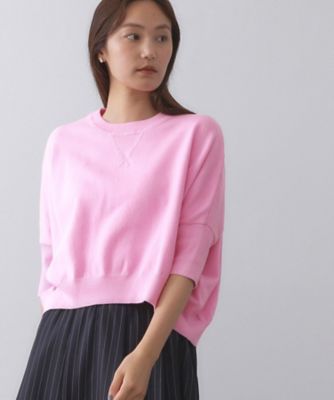 【SALE】OPAQUE.CLIP (Women)/オペークドットクリップ スウェットライクドルマンスリーブニット(2002545643) ピンク072 トップス【三越伊勢丹/公式】