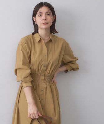 OPAQUE.CLIP (Women)/オペークドットクリップ シャーリングフィット & フレアシャツワンピース(2002545646) ベージュ052 ワンピース・ドレス【三越伊勢丹/公式】