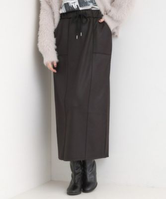 ＜SHOO LA RUE (Women)＞やわらかレザー調ナロースカート（２００２５４５６６３）