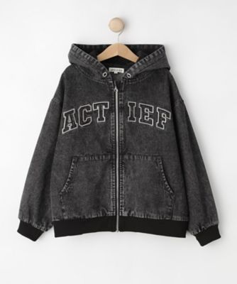 送料込み！SUB-AGE. 妖怪刺繍 ブルゾン サイズF 130－150cm】デニムフードブルゾン