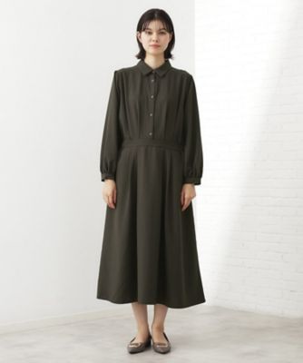 ワンピース[即買い不可] 即戦力】フィット＆フレア長袖ワンピース（2002545697