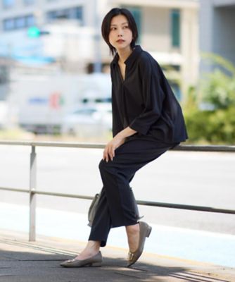 着るだけでコーディネートが決まる】スキッパーブラウス＆パンツセット