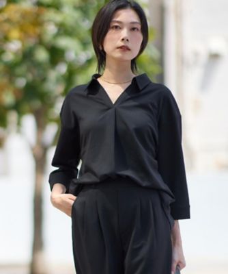 着るだけでコーディネートが決まる】スキッパーブラウス＆パンツセット