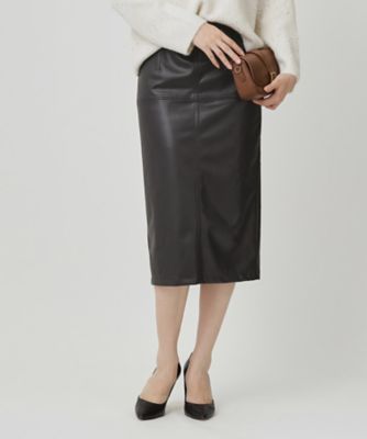 ＜COUP DE CHANCE (Women)＞【レザー調】ナロータイトスカート（２００２５４５７０１）