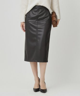 レザー調】ナロータイトスカート（2002545701） | COUP DE