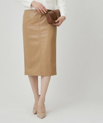 ワ*ン様 レザータイ ナロータイ dissonance ntrul モード　深水 レザー調】ナロータイトスカート（2002545701） | COUP DE