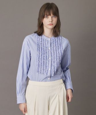 ◎当日発送可能【新品タグ付き】コトゥー　たっぷりフリル 　セレモニー デコラティブネクタイ付き配色切り替え姫袖ブラウス：紫×紫黒ゴシック