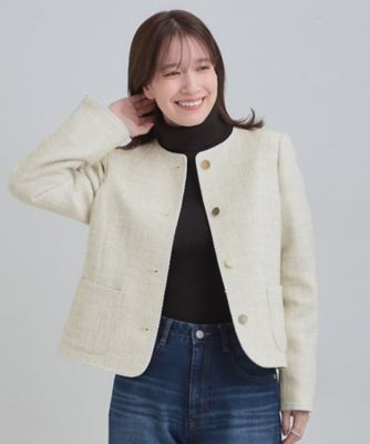柔らかく軽い ライトツイードジャケット（2002545714