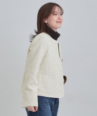 柔らかく軽い ライトツイードジャケット（2002545714