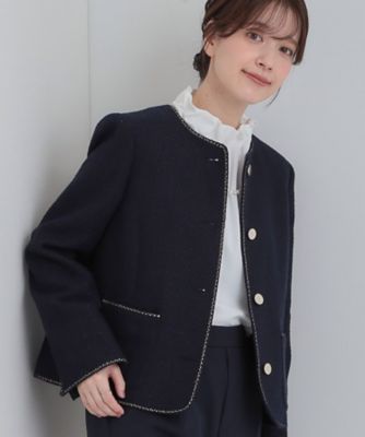 柔らかく軽い ライトツイードジャケット（2002545714