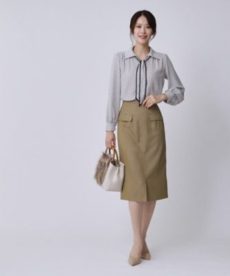 手洗い可／日本製】デニム風ナロータイトスカート