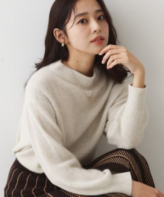 COUP DE CHANCE (Women)/クードシャンス【ヘアリー感/軽い】モックネックのニットトップス(2002545741) ベージュ050 【三越伊勢丹/公式】