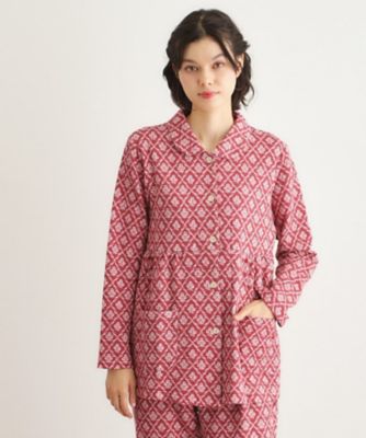 LAURA ASHLEY/ローラ アシュレイ 中わた入り マリートレリス柄プリント ニットキルトパジャマ(2002545751) アカ163 【三越伊勢丹/公式】