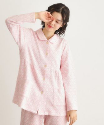 LAURA ASHLEY/ローラ アシュレイ 中わた入り マリートレリス柄プリント ニットキルトパジャマ(2002545751) ピンク171 【三越伊勢丹/公式】
