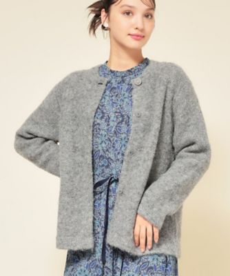 ☆カシミヤ編み柄カーディガン | PLATINUM meimei(Women/大きい