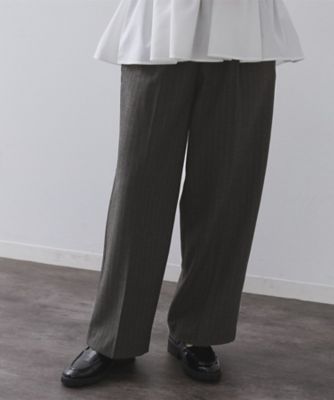 OPAQUE.CLIP (Women)/オペークドットクリップ ピンストライプイージーワイドパンツ【吸湿発熱/ストレッチ/洗濯機OK】(2002545941) グレー314 パンツ・ズボン【三越伊勢丹/公式】