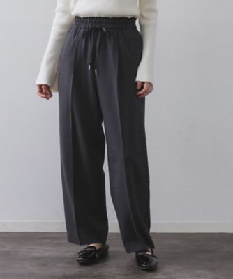 OPAQUE.CLIP (Women)/オペークドットクリップ ピンストライプイージーワイドパンツ【吸湿発熱/ストレッチ/洗濯機OK】(2002545941) アオ394 パンツ・ズボン【三越伊勢丹/公式】