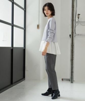 裏起毛ハイストレッチイージーテーパードパンツ【洗濯機OK