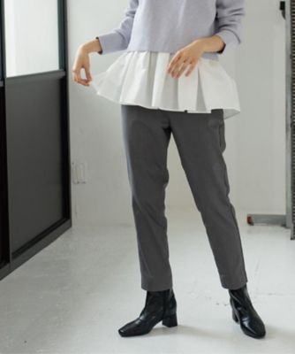 OPAQUE.CLIP (Women)/オペークドットクリップ 裏起毛ハイストレッチイージーテーパードパンツ(2002545942) グレー013 パンツ・ズボン【三越伊勢丹/公式】